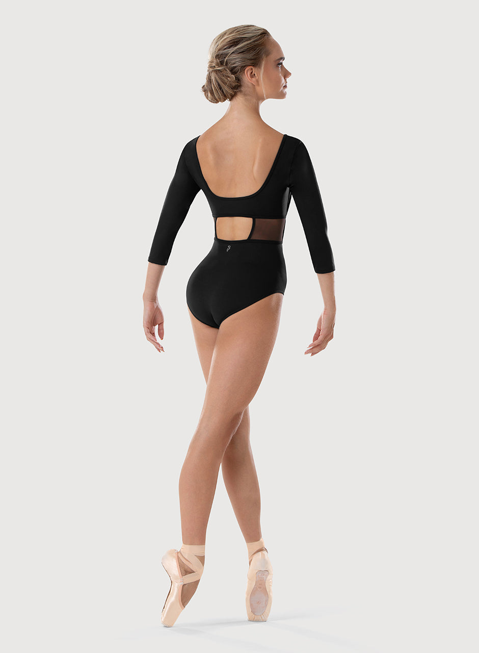 Aurora Scoop Neck 3/4 Sleeve Leotard