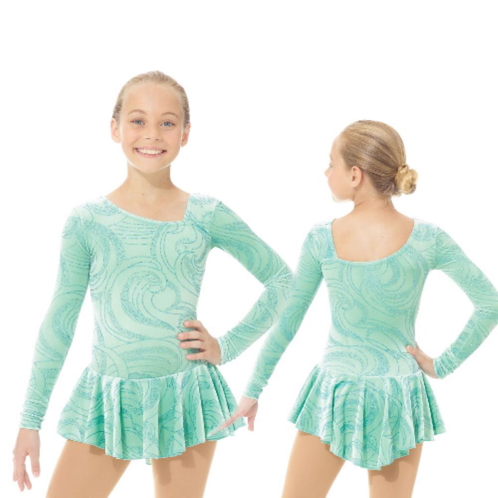 Mondor Mock Neck Glitter Figure 2024 Skating Dress