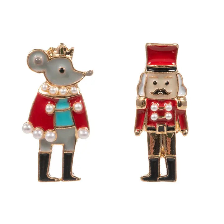 Nutcracker & Mouse King Earrings- Red