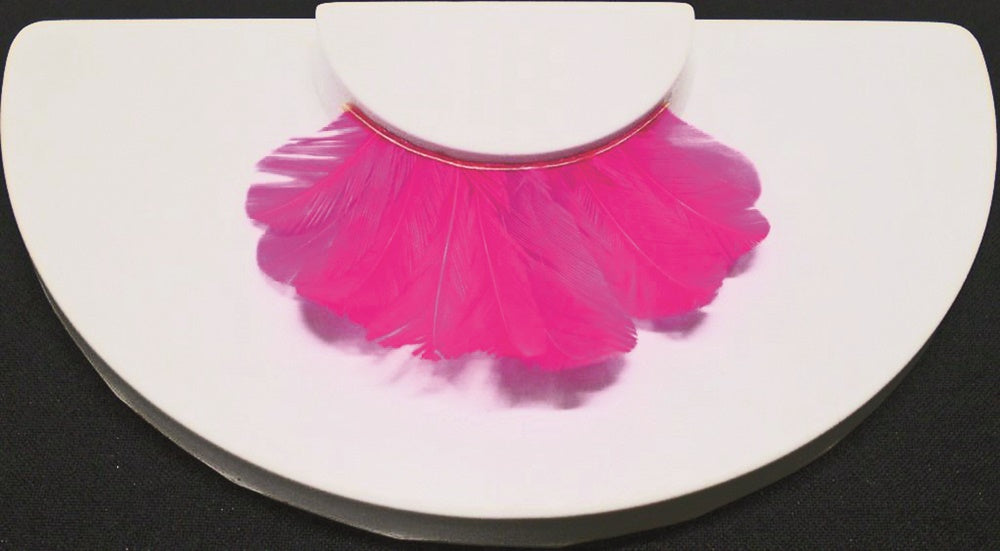 Hot Pink Feather Lashes