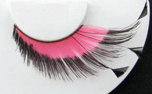 Pink & Black Feather Lashes